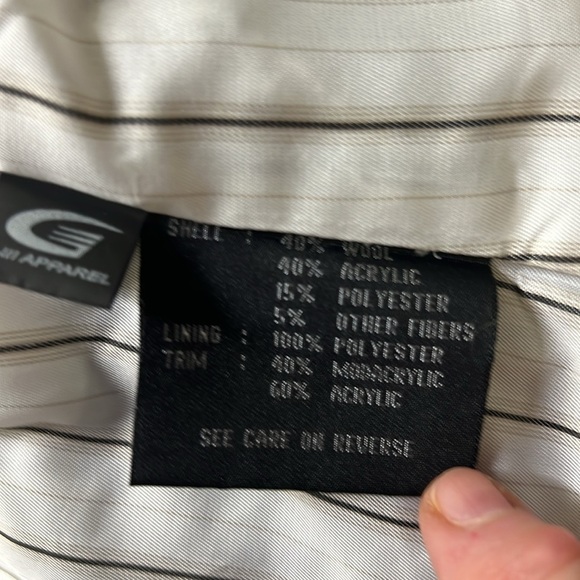 Black Rivet Faux Fur Collar Tweed Jacket - Picture 5 of 7